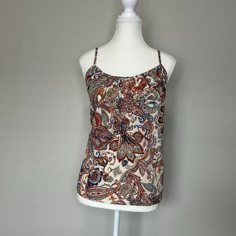 NWT Boho Floral Print Cami Top with Spaghetti Straps (L) SKU 80